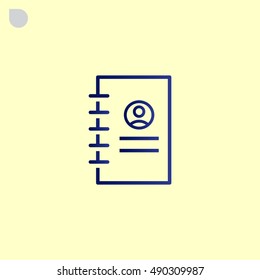  Notepad icon Flat. 