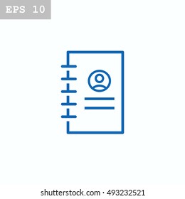  Notepad icon Flat. 