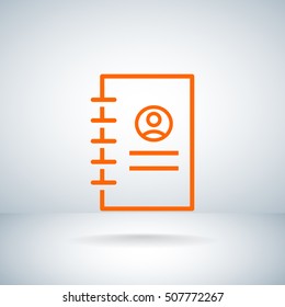  Notepad icon Flat. 