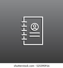  Notepad icon Flat. 
