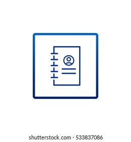  Notepad icon Flat. 