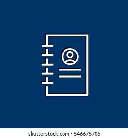  Notepad icon Flat. 