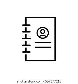  Notepad icon Flat. 