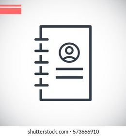  Notepad icon Flat. 