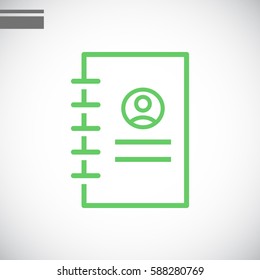  Notepad icon Flat. 