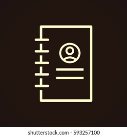  Notepad icon Flat. 