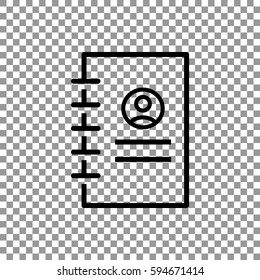  Notepad icon Flat. 