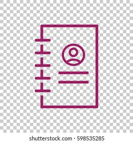 Notepad icon Flat. 