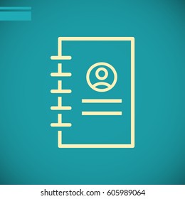  Notepad icon Flat. 