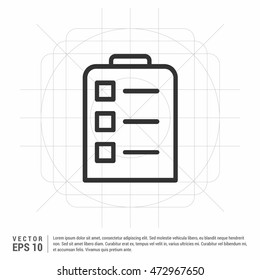 Notepad icon, flat design.