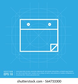 Notepad icon, flat design
