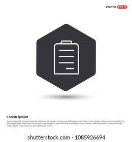 Notepad icon, flat design Hexa White Background icon template
