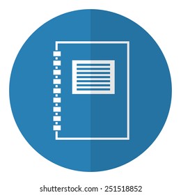Notepad  icon. Flat style. Vector illustration.
