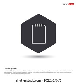 Notepad icon Hexa White Background icon template