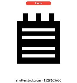 notepad icon isolated sign symbol vector illustration - high quality black style vector icons
