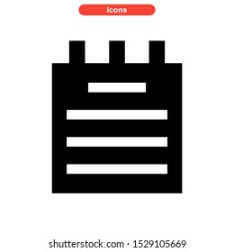 notepad icon isolated sign symbol vector illustration - high quality black style vector icons

