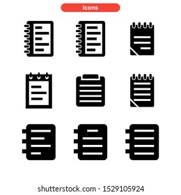 notepad icon isolated sign symbol vector illustration - Collection of high quality black style vector icons
