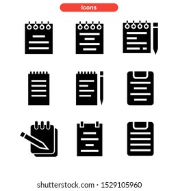 notepad icon isolated sign symbol vector illustration - Collection of high quality black style vector icons
