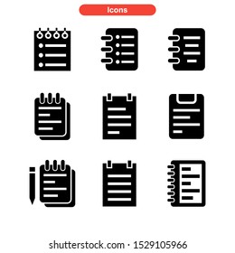 notepad icon isolated sign symbol vector illustration - Collection of high quality black style vector icons
