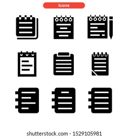 notepad icon isolated sign symbol vector illustration - Collection of high quality black style vector icons
