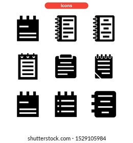 notepad icon isolated sign symbol vector illustration - Collection of high quality black style vector icons
