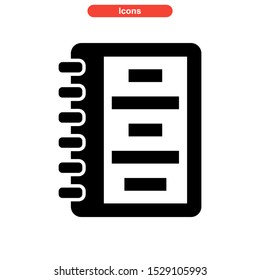 notepad icon isolated sign symbol vector illustration - high quality black style vector icons
