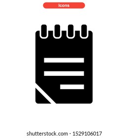 notepad icon isolated sign symbol vector illustration - high quality black style vector icons
