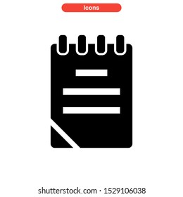 notepad icon isolated sign symbol vector illustration - high quality black style vector icons
