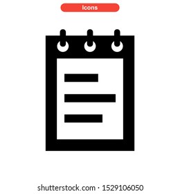 notepad icon isolated sign symbol vector illustration - high quality black style vector icons
