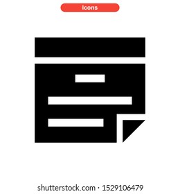 notepad icon isolated sign symbol vector illustration - high quality black style vector icons
