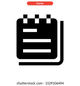 notepad icon isolated sign symbol vector illustration - high quality black style vector icons
