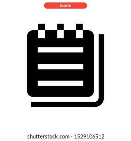 notepad icon isolated sign symbol vector illustration - high quality black style vector icons
