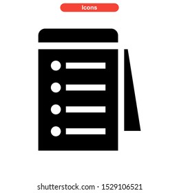 notepad icon isolated sign symbol vector illustration - high quality black style vector icons
