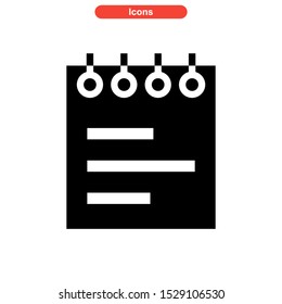 notepad icon isolated sign symbol vector illustration - high quality black style vector icons
