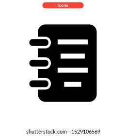 notepad icon isolated sign symbol vector illustration - high quality black style vector icons
