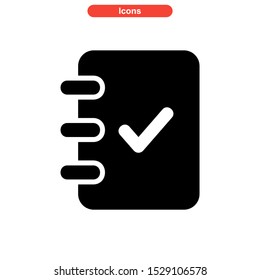 notepad icon isolated sign symbol vector illustration - high quality black style vector icons
