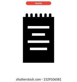 notepad icon isolated sign symbol vector illustration - high quality black style vector icons
