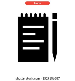 notepad icon isolated sign symbol vector illustration - high quality black style vector icons
