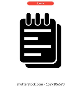 notepad icon isolated sign symbol vector illustration - high quality black style vector icons
