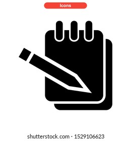 notepad icon isolated sign symbol vector illustration - high quality black style vector icons
