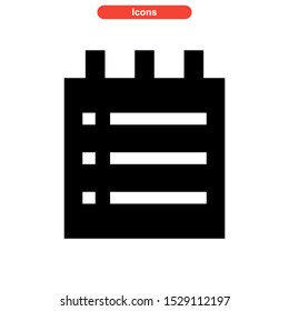 notepad icon isolated sign symbol vector illustration - high quality black style vector icons
