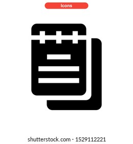 notepad icon isolated sign symbol vector illustration - high quality black style vector icons
