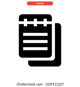 notepad icon isolated sign symbol vector illustration - high quality black style vector icons
