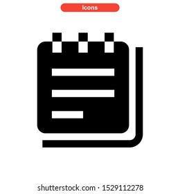 notepad icon isolated sign symbol vector illustration - high quality black style vector icons
