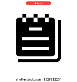 notepad icon isolated sign symbol vector illustration - high quality black style vector icons
