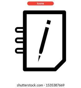 notepad icon isolated sign symbol vector illustration - high quality black style vector icons

