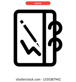 notepad icon isolated sign symbol vector illustration - high quality black style vector icons
