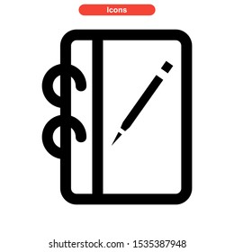 notepad icon isolated sign symbol vector illustration - high quality black style vector icons
