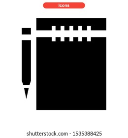 notepad icon isolated sign symbol vector illustration - high quality black style vector icons
