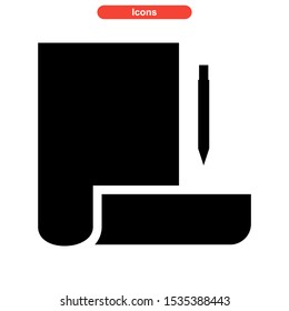 notepad icon isolated sign symbol vector illustration - high quality black style vector icons

